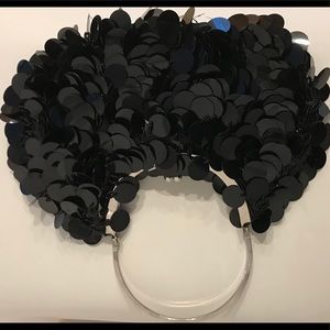 BCBG Max Azria Black Sequin HandBag